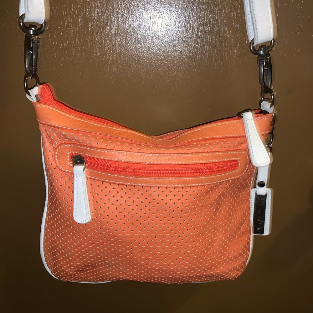 Kastia Blu Orange and White CrossBody Hand Bag!